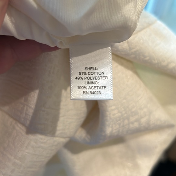 Banana Republic Cream Lined Pencil Skirt Bridal Formal Elegant Summer Size 12 - Picture 7 of 9